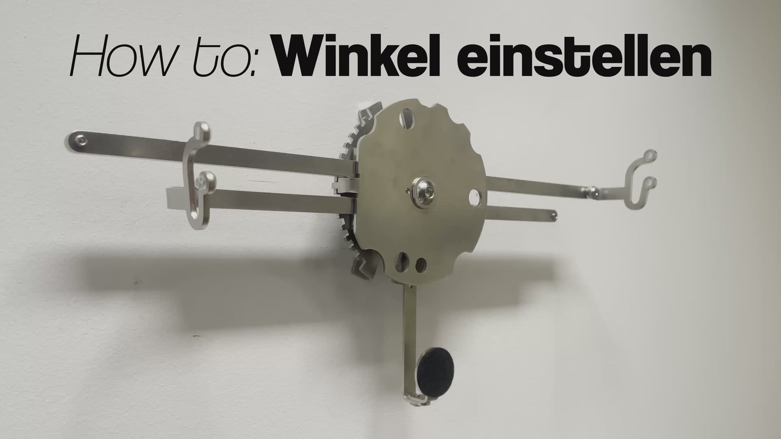 wie stelle ich den Winkel ein bei WALLter – dem nahezu unsichtbaren horizontalen Wandhalter, der deine E-Gitarre & E-Bassd an den Gurtpins hält!